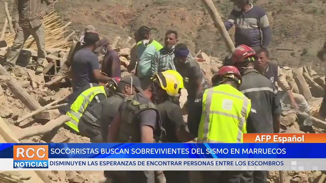 Socorristas redoblan esfuerzos para hallar sobrevivientes del sismo en Marruecos