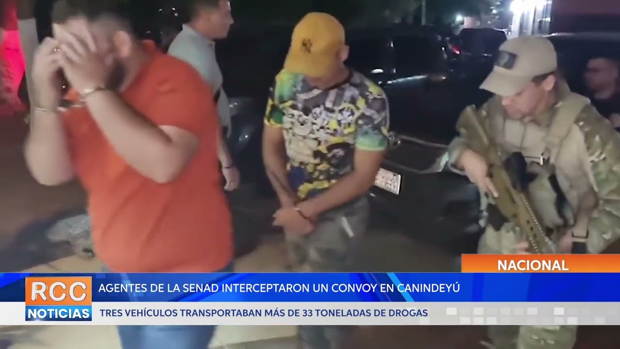 Senad interceptó convoy que transportaba más de 33 toneladas de drogas