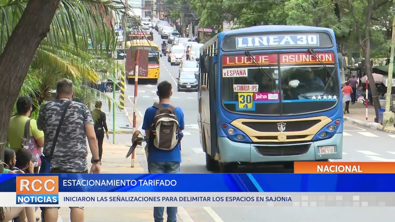 Estacionamiento Tarifado: Iniciaron las señalizaciones para delimitar los espacios en Sajonia