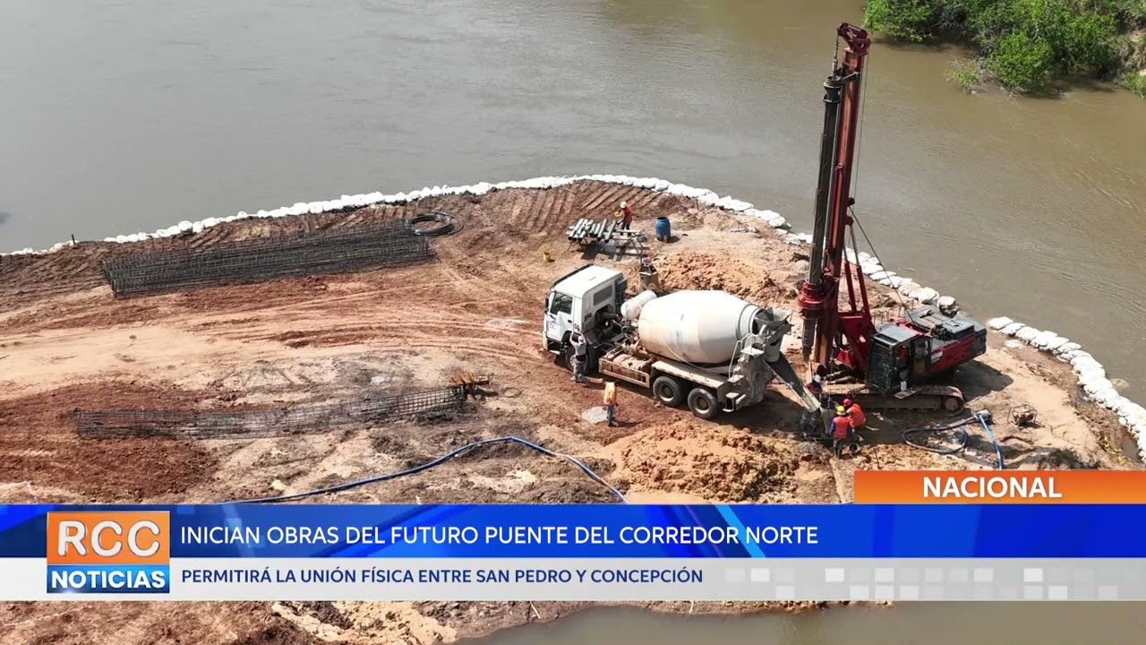 Inician los trabajos del puente que permitirá la conectividad física entre San Pedro y Concepción