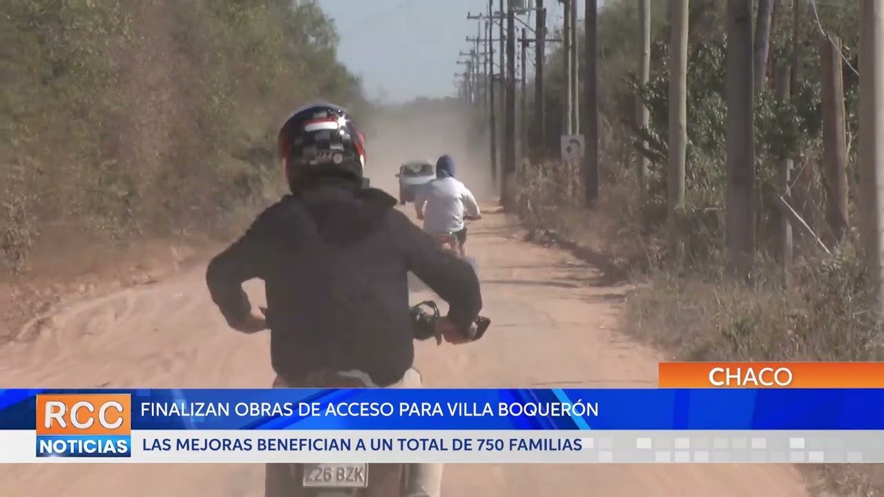 Finaliza obras de acceso para Villa Boquerón en el Chaco