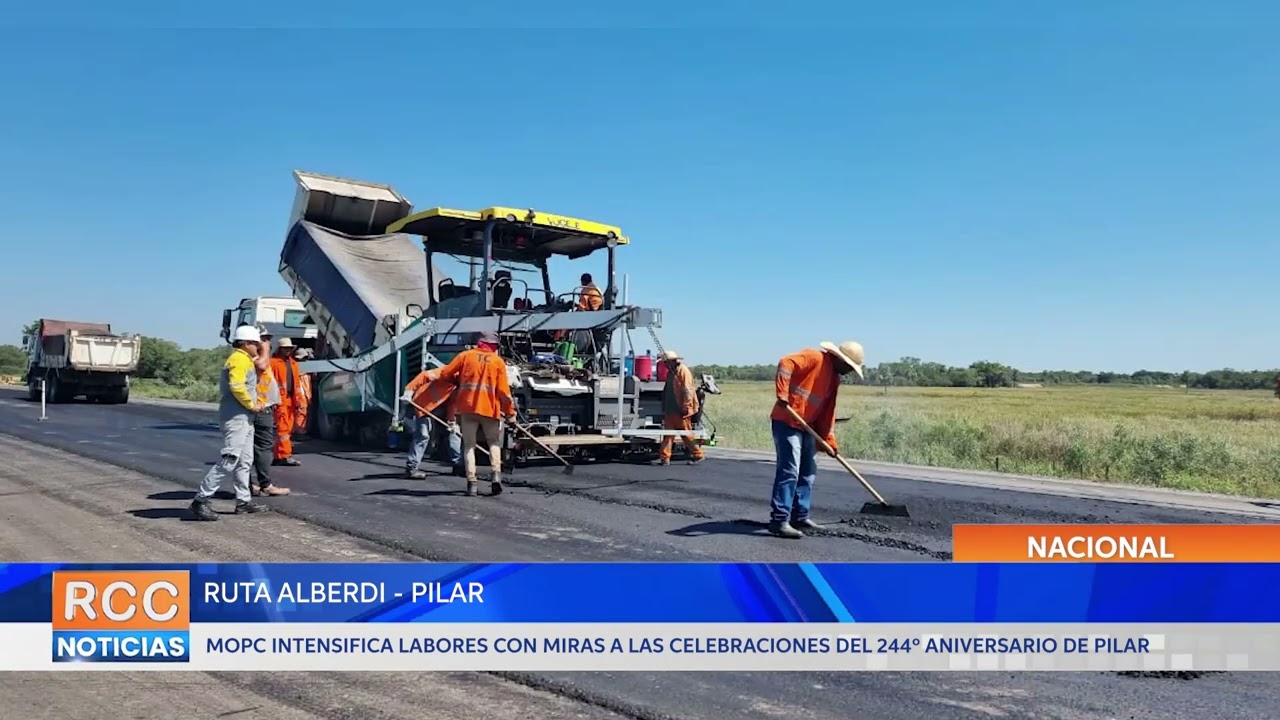 MOPC intensifica trabajos para habilitar asfaltado del desvío Alberdi – Pilar