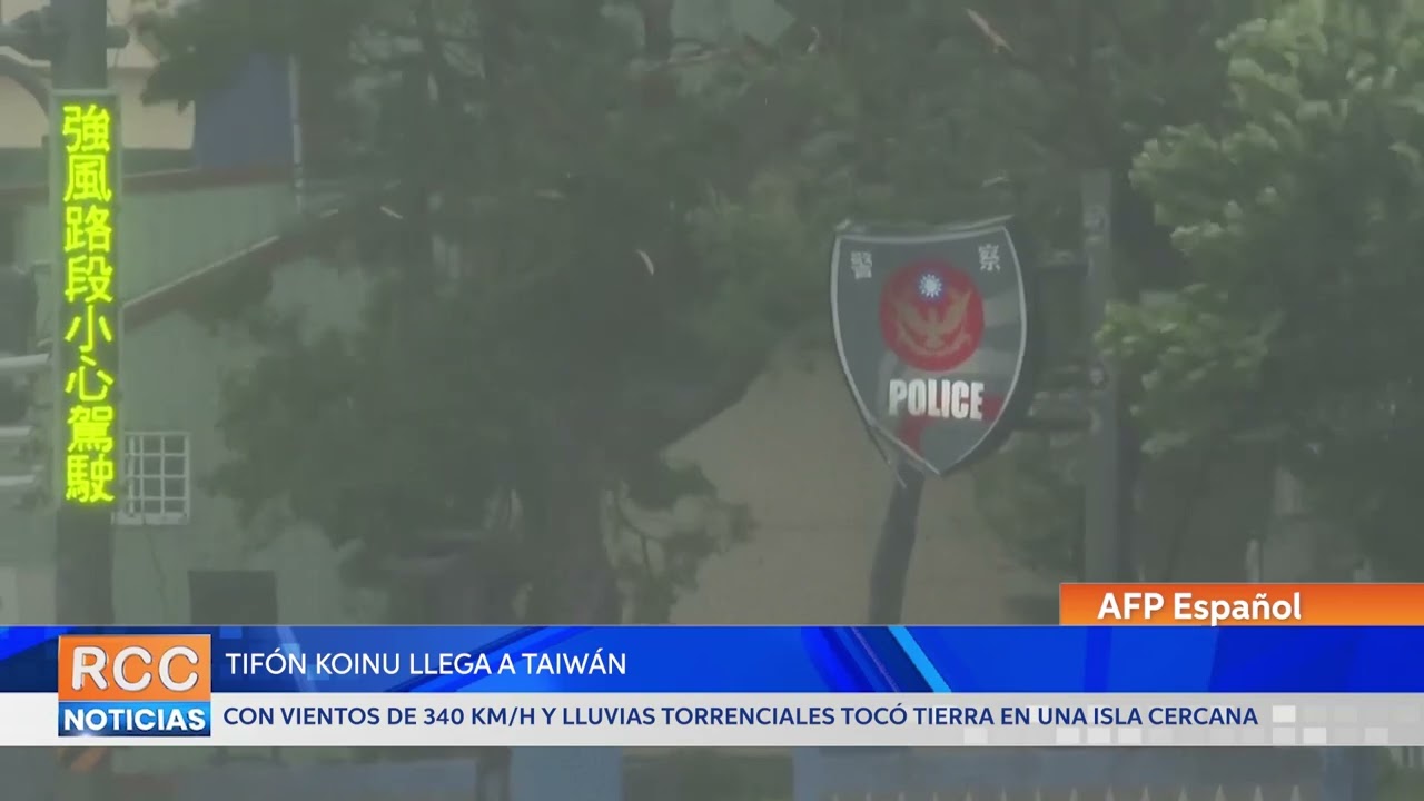 Tifón Koinu llega a Taiwán con vientos récord y lluvias torrenciales