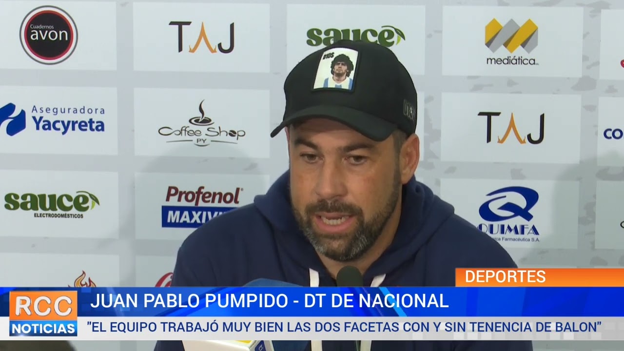 Nacional vs. Olimpia: Palabras del entrenador Juan Pablo Pumpido