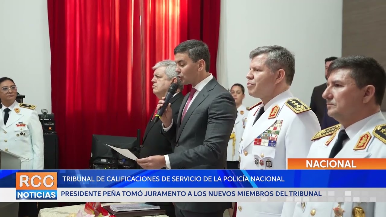 Peña encabezó acto de apertura del Tribunal de Calificaciones de Servicio de la Policía Nacional