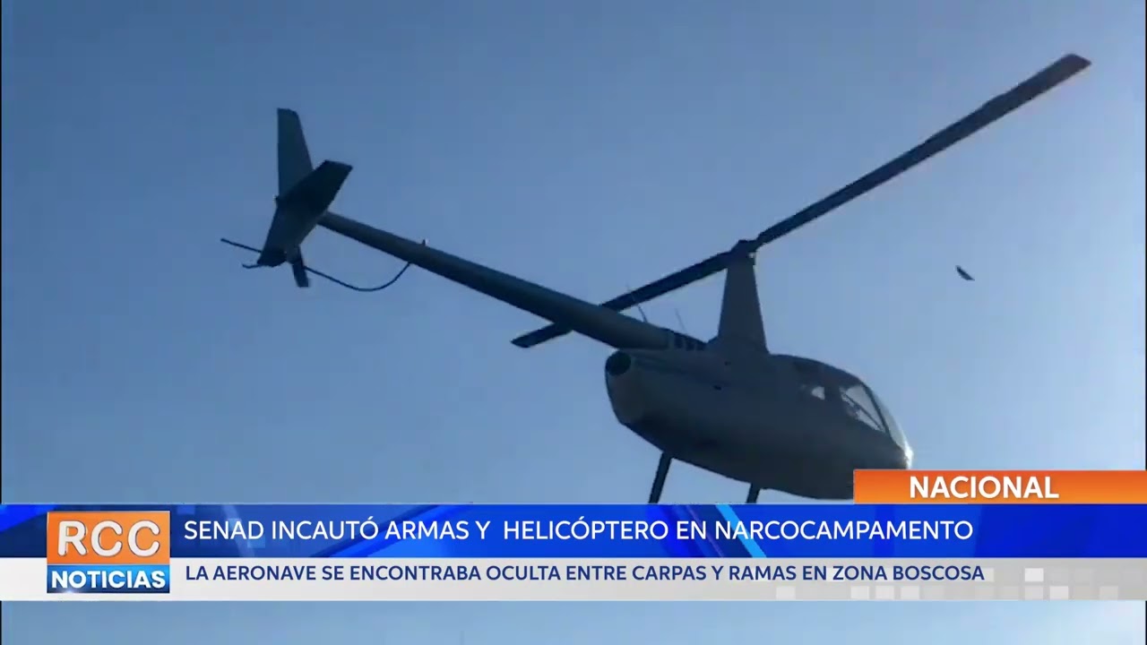 Senad incautó un helicóptero y desarticuló un megacampamento en Amambay