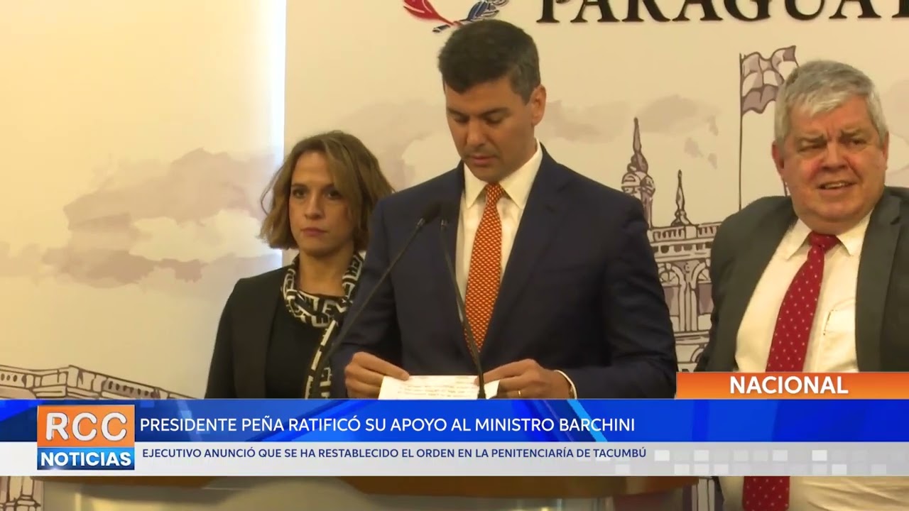 Santiago Peña ratifica su apoyo a Barchini y a las autoridades del Ministerio de Justicia