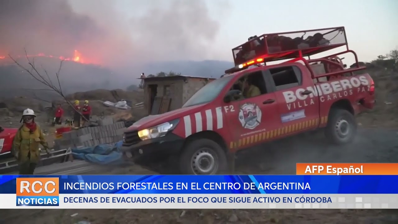 Decenas de evacuados por incendios forestales en el centro de Argentina