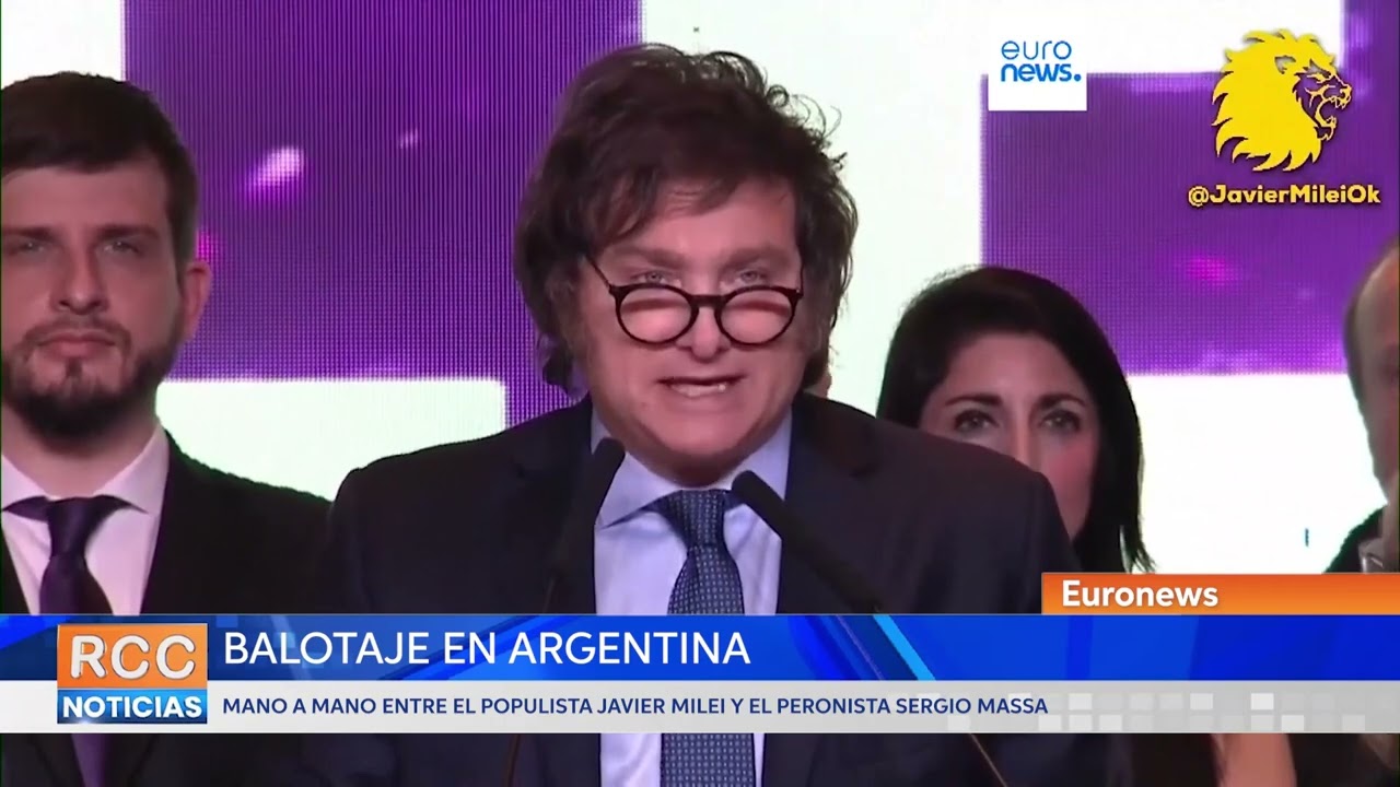 El populista Javier Milei y el peronista Sergio Massa, finalistas de las presidenciales en Argentina