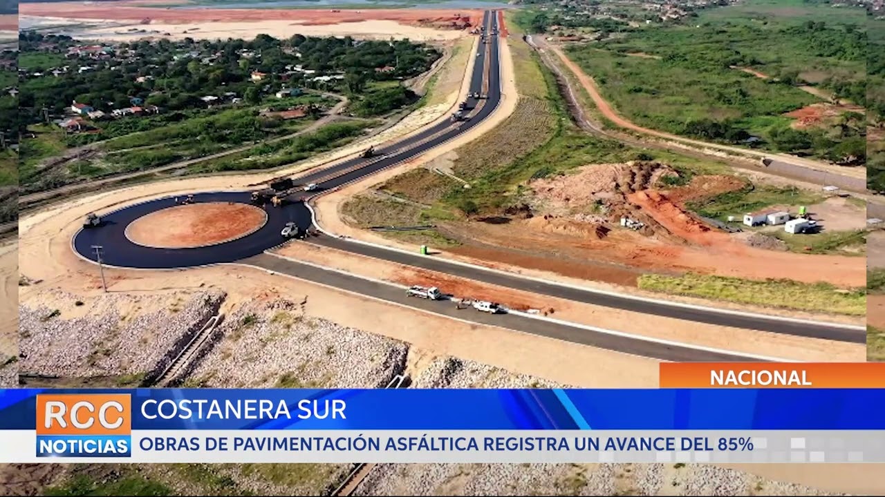 Pavimentación de la Costanera Sur registra un avance del 85%