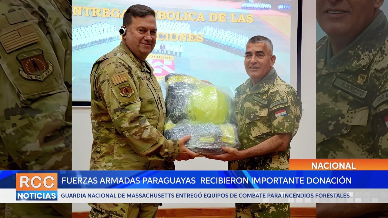 Guardia Nacional de Massachusetts entrega equipos de combate para incendios forestales a las FFAA