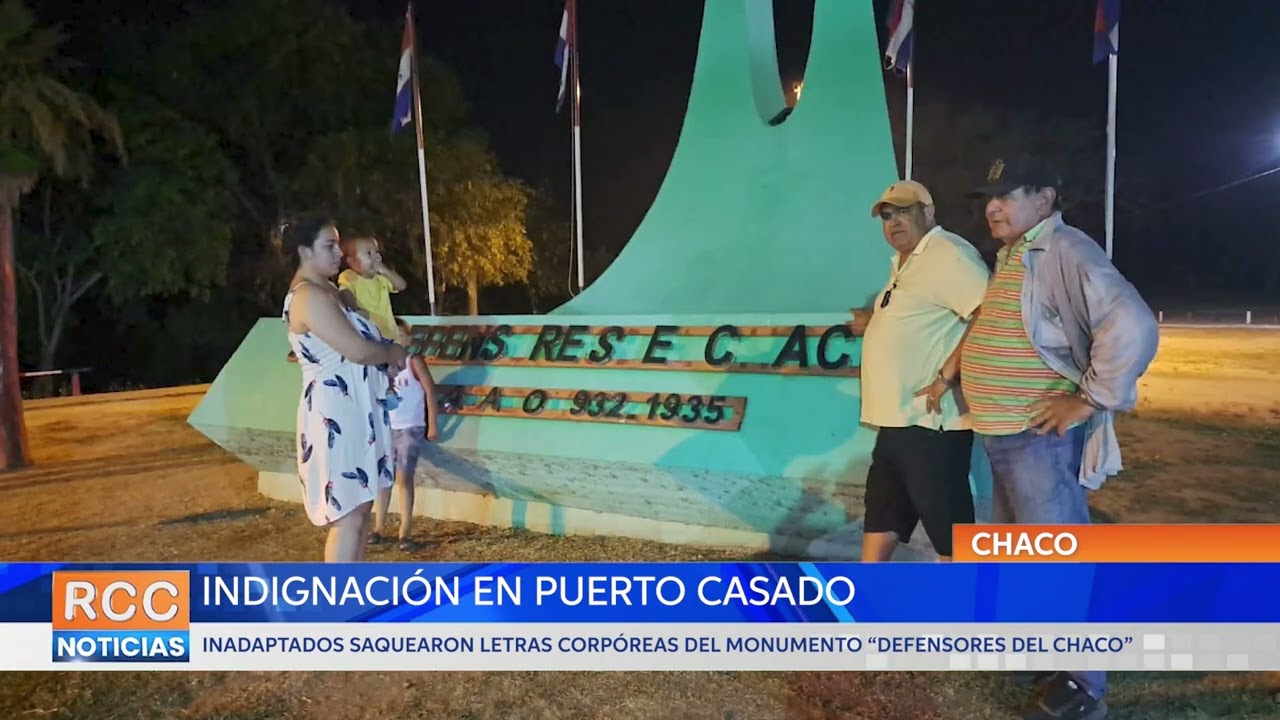 Indignación en Puerto Casado ante robo de letras corpóreas de reconocido monumento