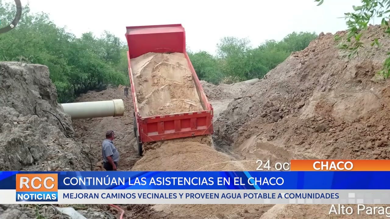 Sigue asistencia a chaqueños con reparación de caminos vecinales y provisión de agua