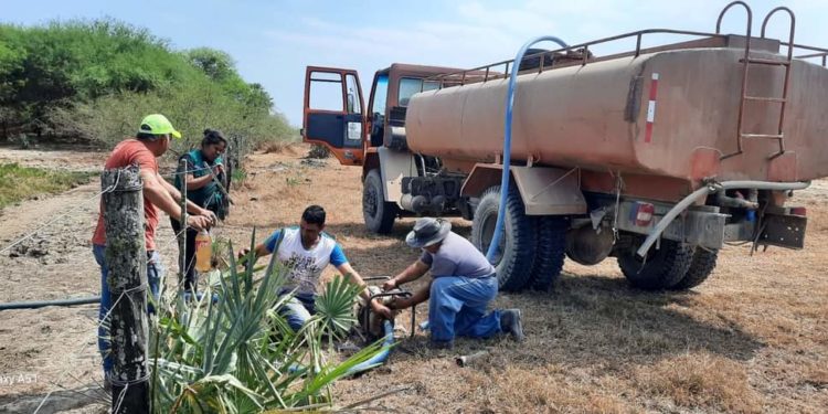 Familias afectadas por la sequia en el Chaco recibieron más de 3 millones de litros de agua