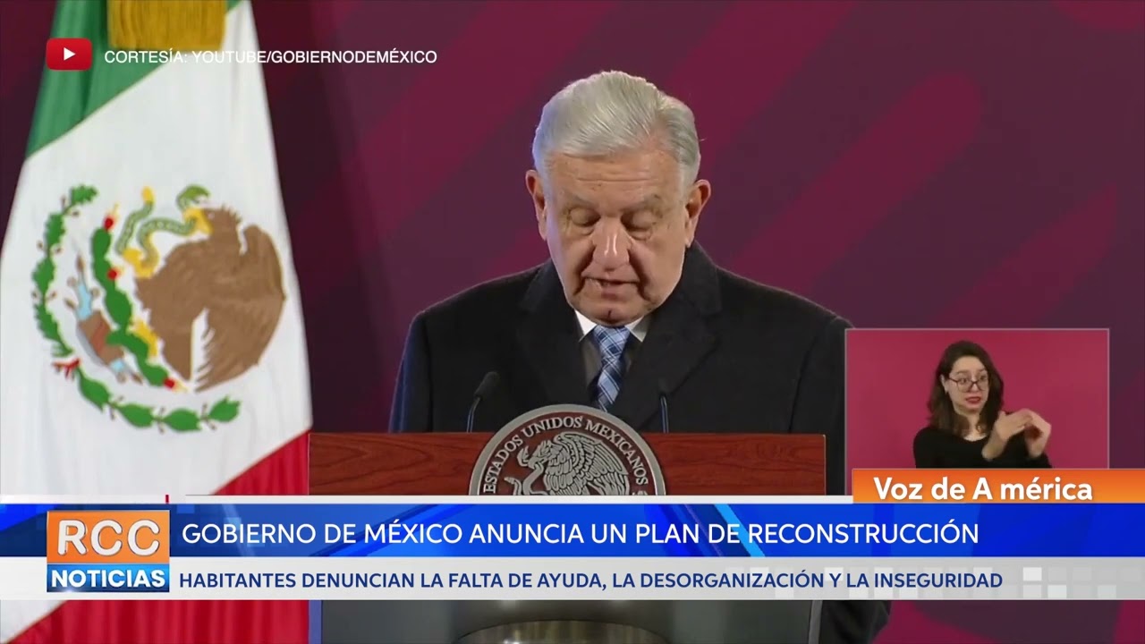 Gobierno mexicano anuncia plan de reconstrucción tras paso de huracán Otis