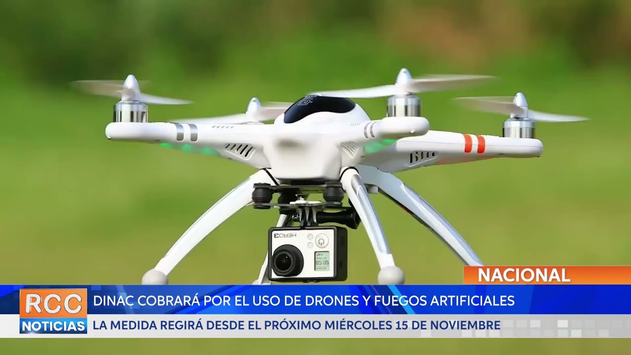 DINAC cobrará por uso de drones y fuegos artificiales