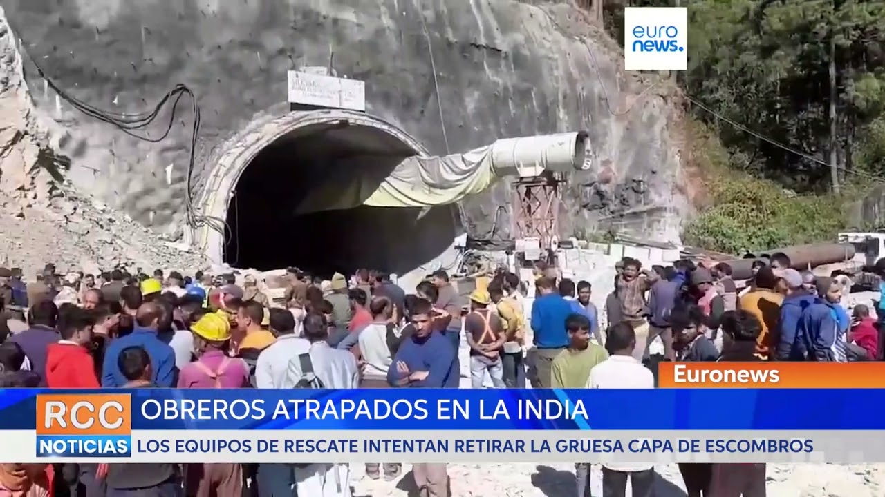Protestas por la lentitud en el rescate de cuarenta obreros atrapados en un túnel