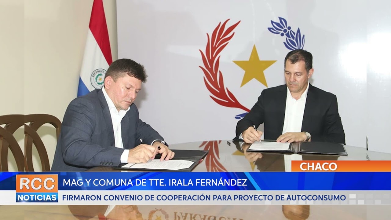 MAG y comuna de Tte. 1ro. Manuel Irala Fernández firmaron convenio de cooperación