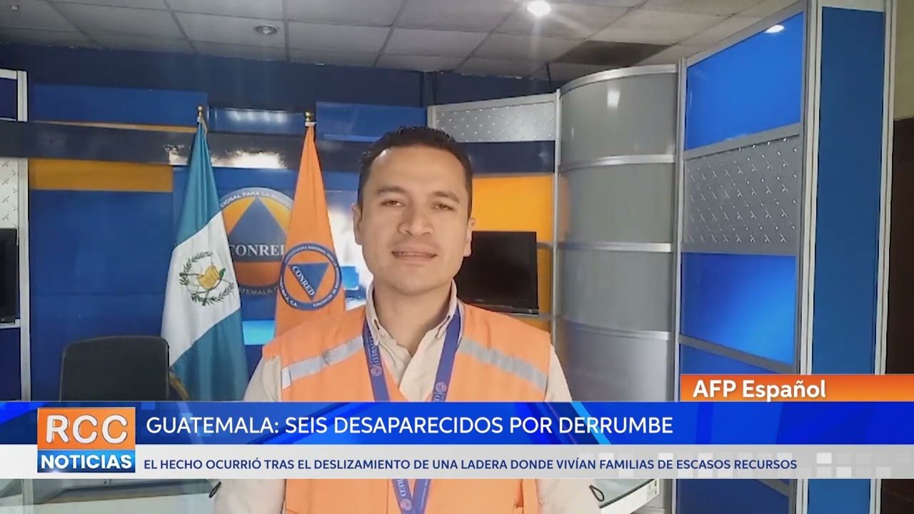 Seis desaparecidos por derrumbe de ladera en capital de Guatemala