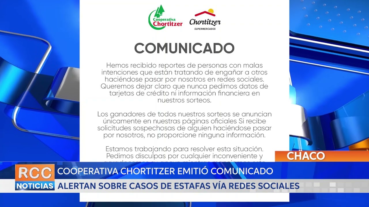 Cooperativa Chortitzer alerta sobre malintencionados que utilizan su identidad para cometer estafas