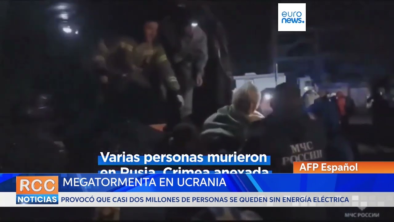 Una megatormenta en el Mar Negro deja parte de Ucrania sin suministro eléctrico