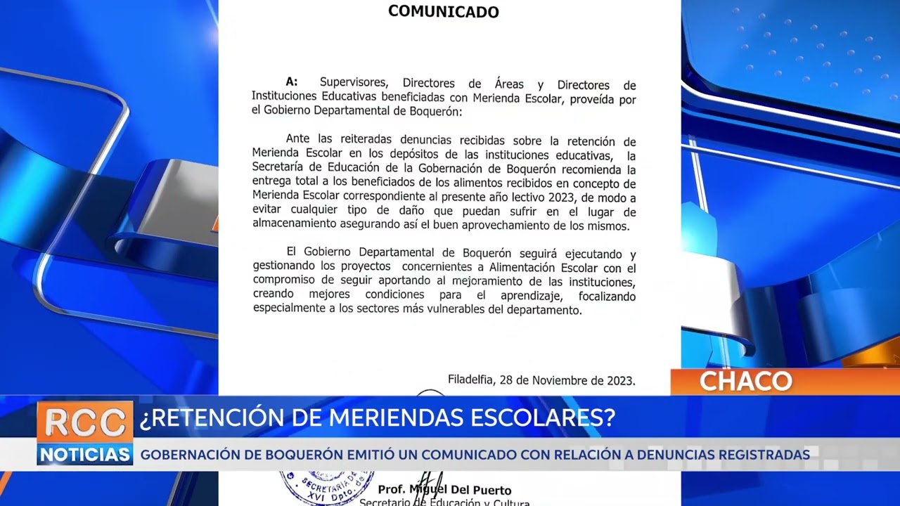 ¿Ciertas instituciones educativas del Chaco, retienen meriendas escolares?