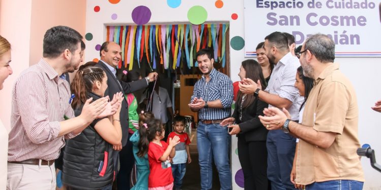 MINNA inauguró un espacio de cuidado del Programa Abrazo en San Cosme y Damián