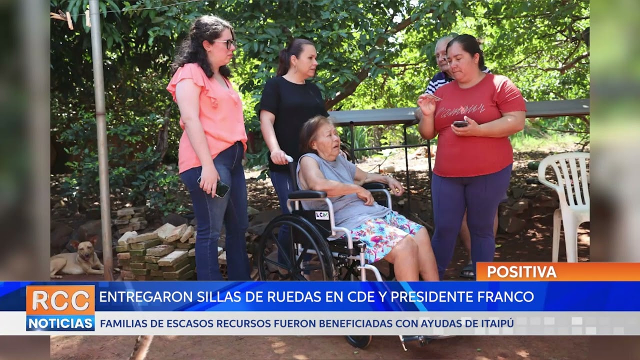 Itaipú entregó sillas de ruedas a familias de escasos recursos de CDE y Presidente Franco