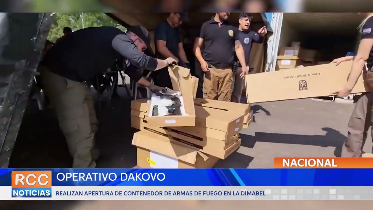 Operativo Dakovo: Autoridades abren contenedor con armas perteneciente a IAS