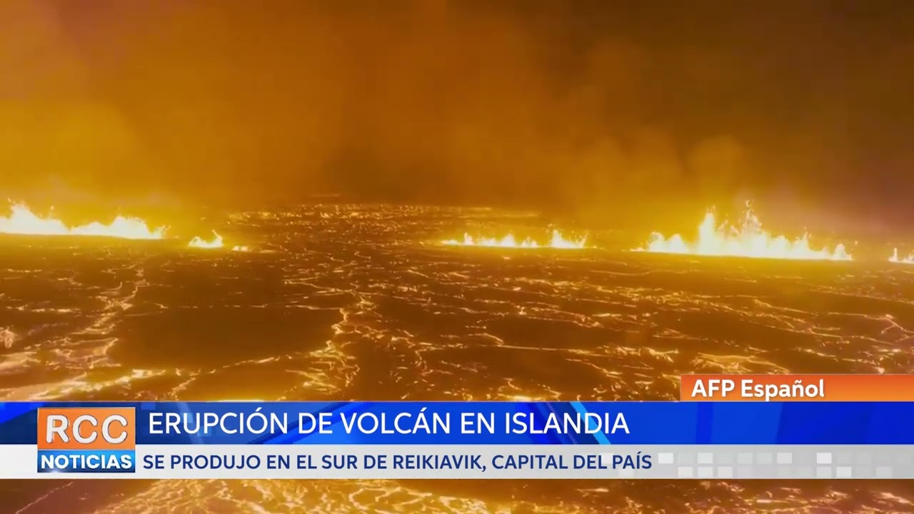 Volcán hace erupción cerca de la capital de Islandia