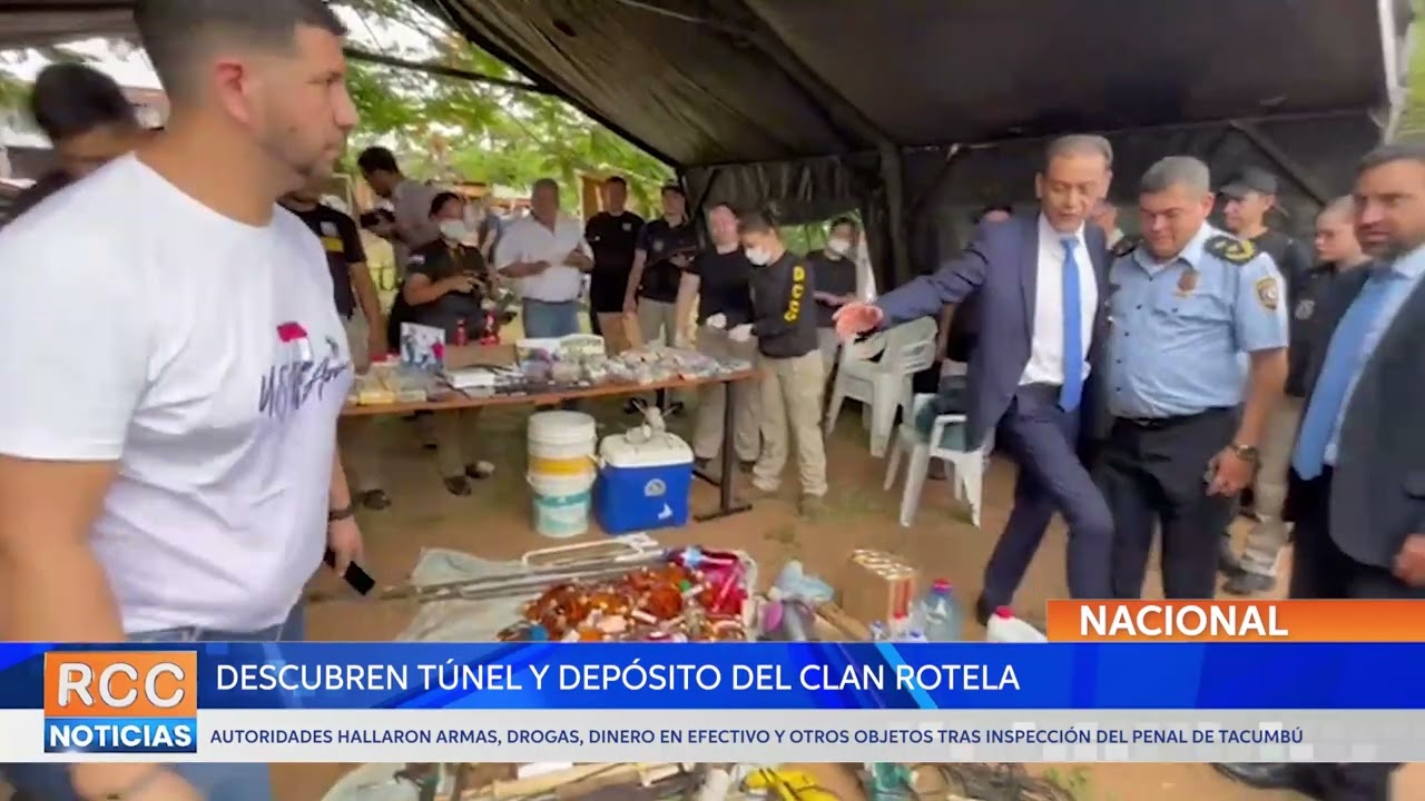 Hallan túnel del Clan Rotela con drogas, armas y dinero en Tacumbú