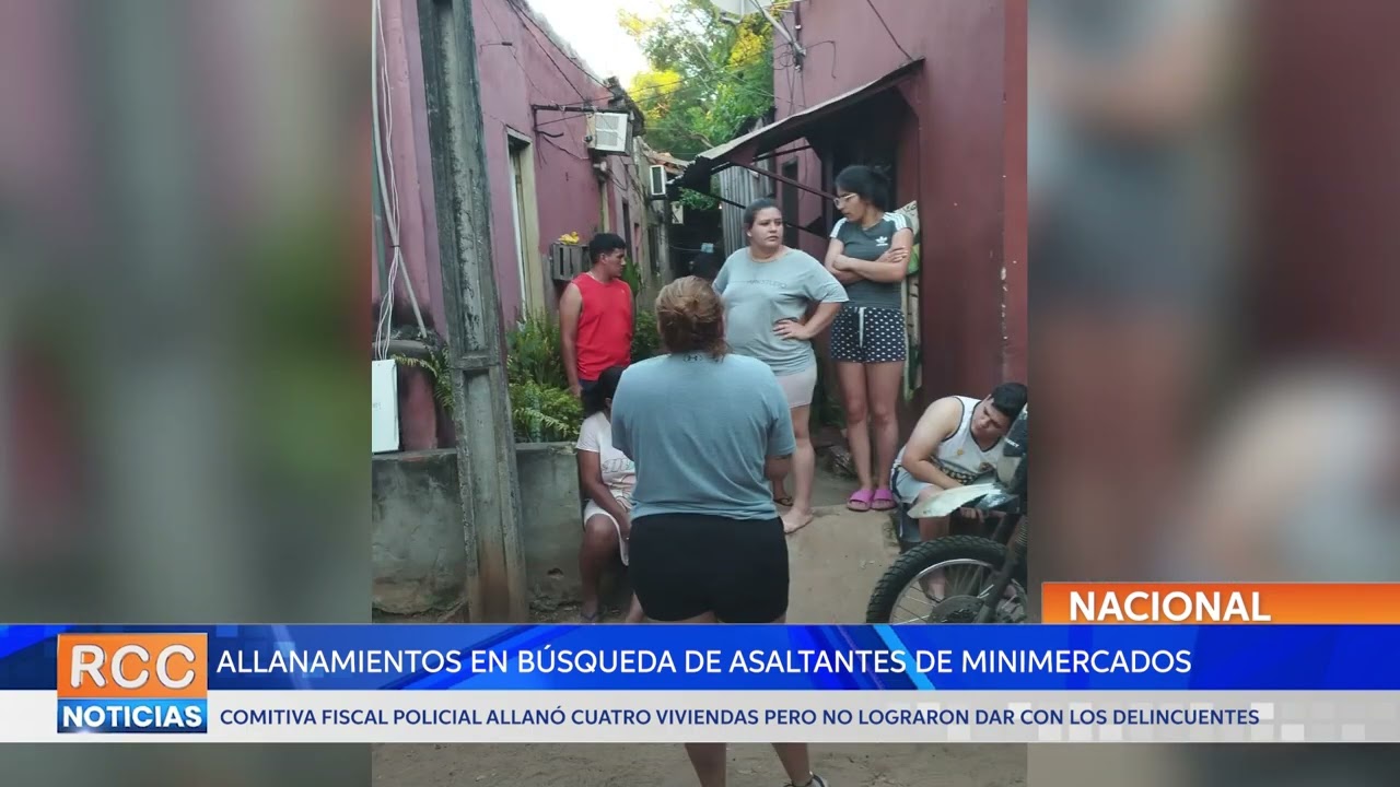 Allanamientos simultáneos en búsqueda de asaltantes de minimercados