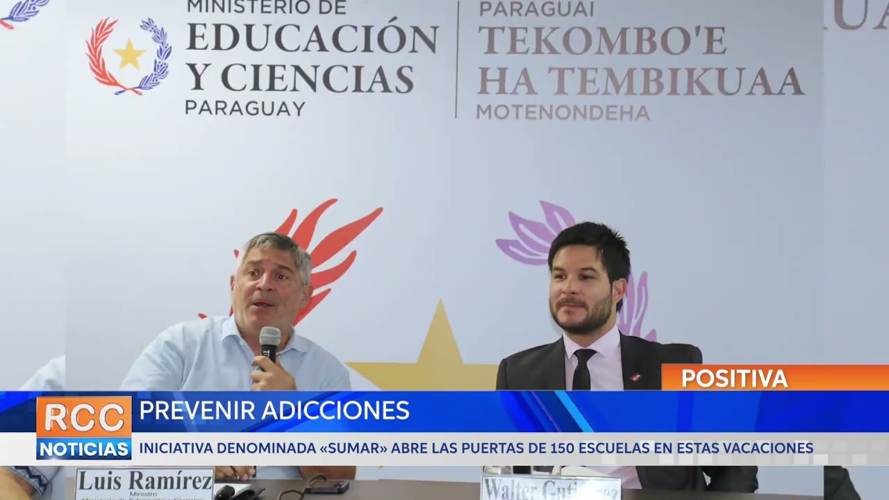 Iniciativa «SUMAR» abre las puertas de 150 escuelas en estas vacaciones para prevenir adicciones
