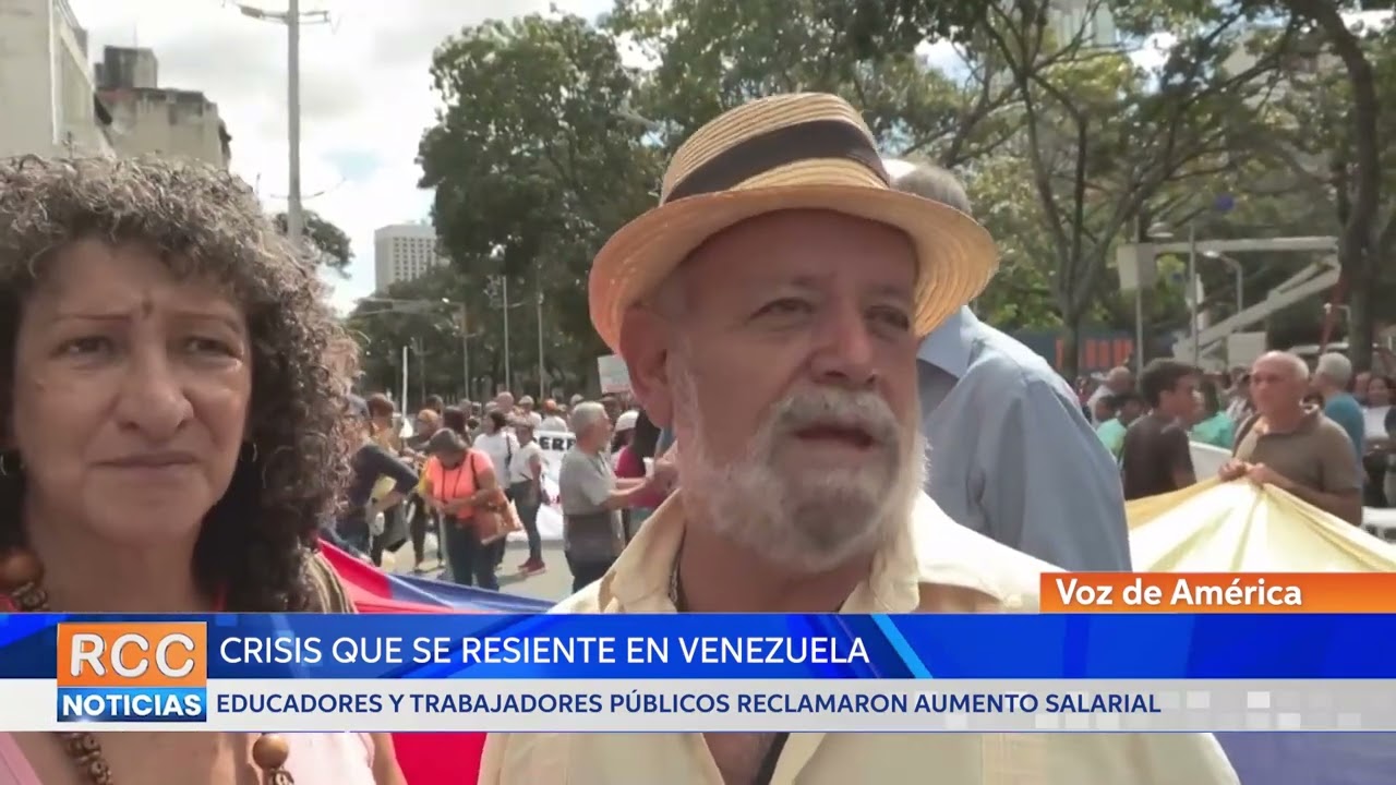 Educadores y trabajadores públicos reclaman aumento salarial en Venezuela