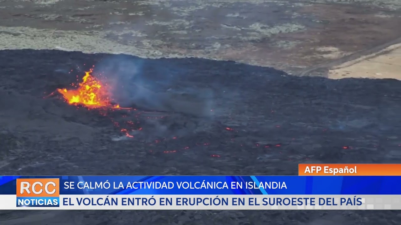 Se calmó la actividad del volcán que entró en erupción en Islandia