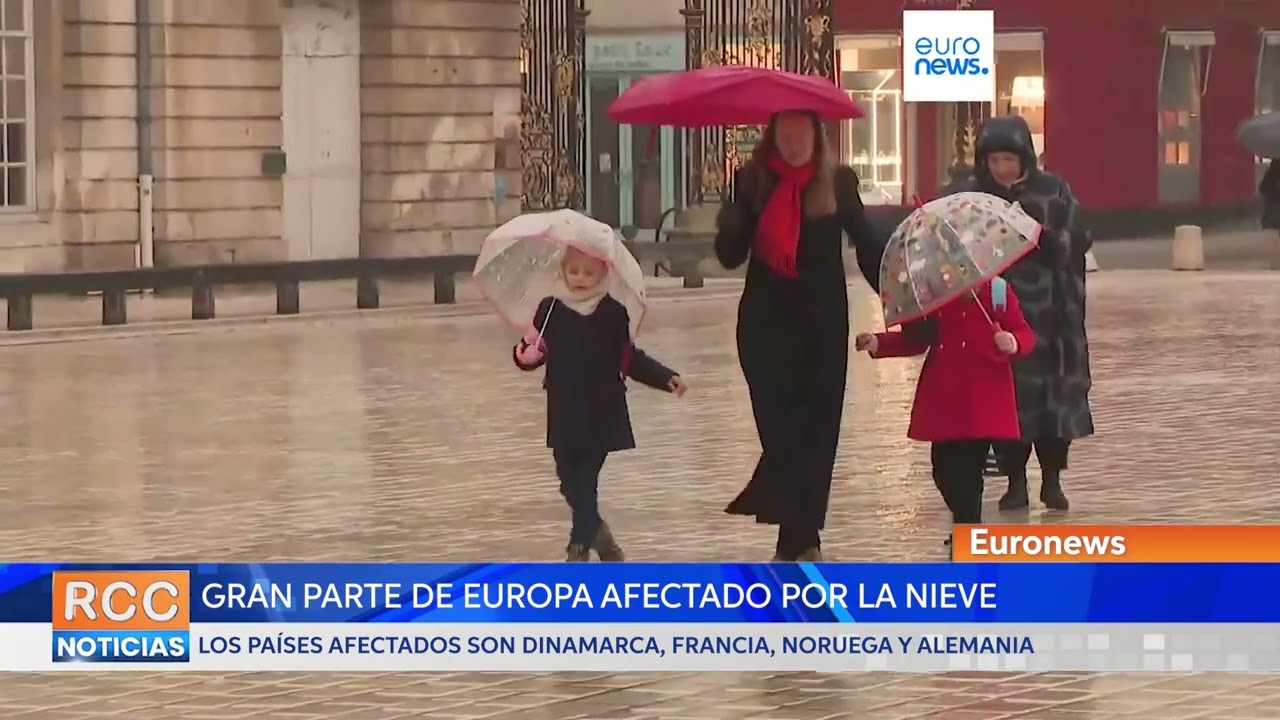 La nieve provoca cortes de carreteras y suspensión de vuelos en gran parte Europa