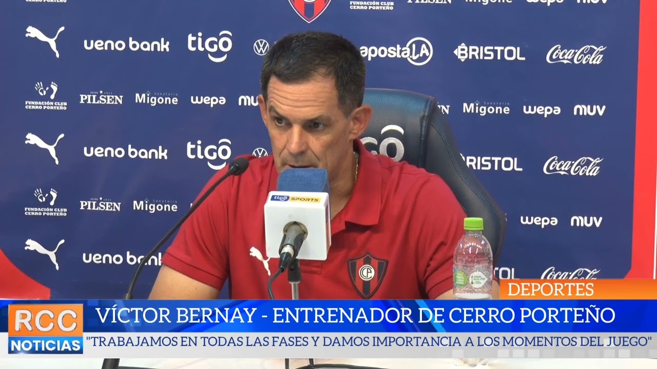 Cerro Porteño vs. Sportivo Trinidense: Conferencia de prensa del entrenador Víctor Bernay