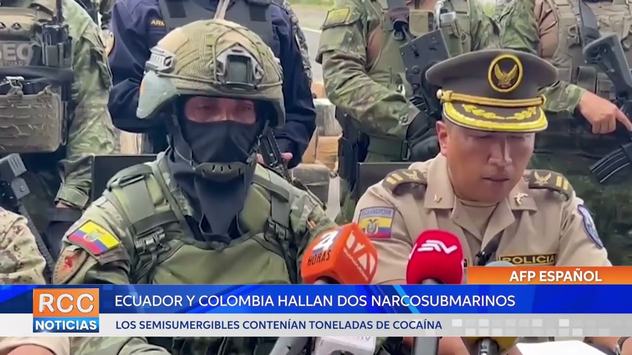 Ecuador y Colombia hallan dos narcosubmarinos
