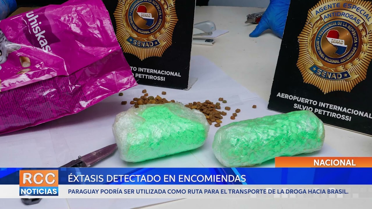 Más de 24,000 dosis de éxtasis fueron detectados en el Aeropuerto Internacional Silvio Pettirossi