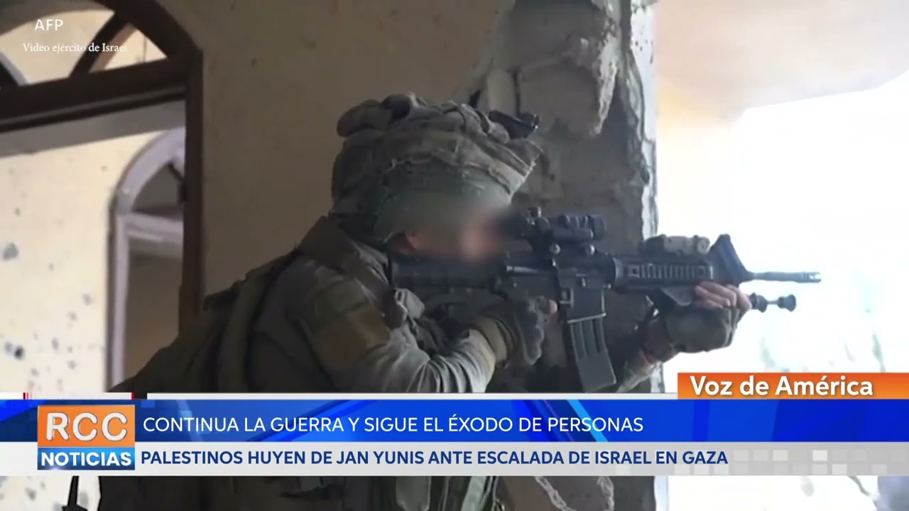 Palestinos huyen de Jan Yunis ante escalada de Israel en Gaza | VOZ DE AMÉRICA