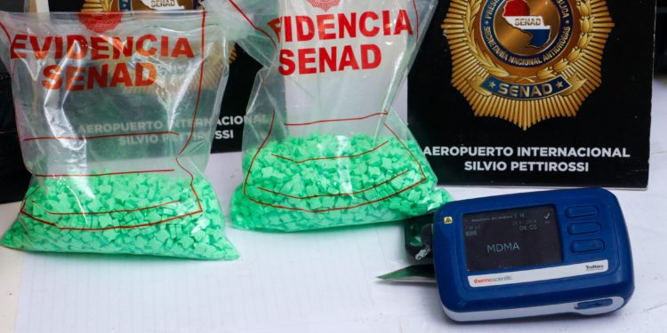 Más de 24,224 dosis de éxtasis fue detectado en encomiendas del Aeropuerto Internacional Silvio Pettirossi Más de 24,224 dosis de éxtasis fue detectado en encomiendas del Aeropuerto Internacional Silvio Pettirossi