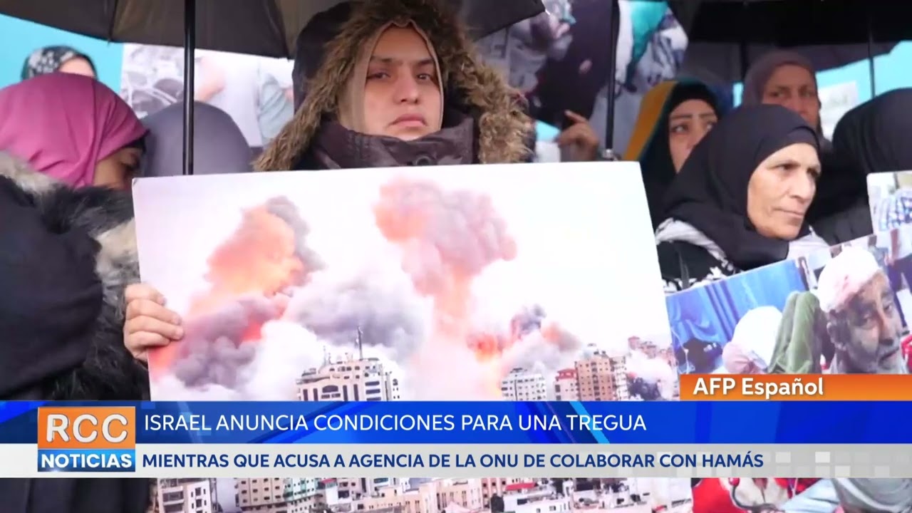 Israel anunció condiciones para una tregua y acusó a la agencia de la ONU de colaborar con Hamás