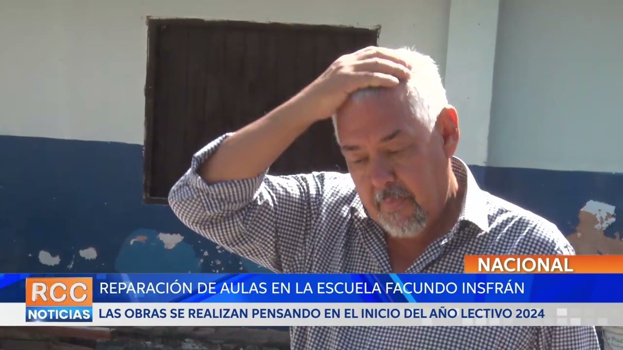 Municipalidad de Lambaré inició reparaciones en aulas de la Escuela Facundo Insfrán