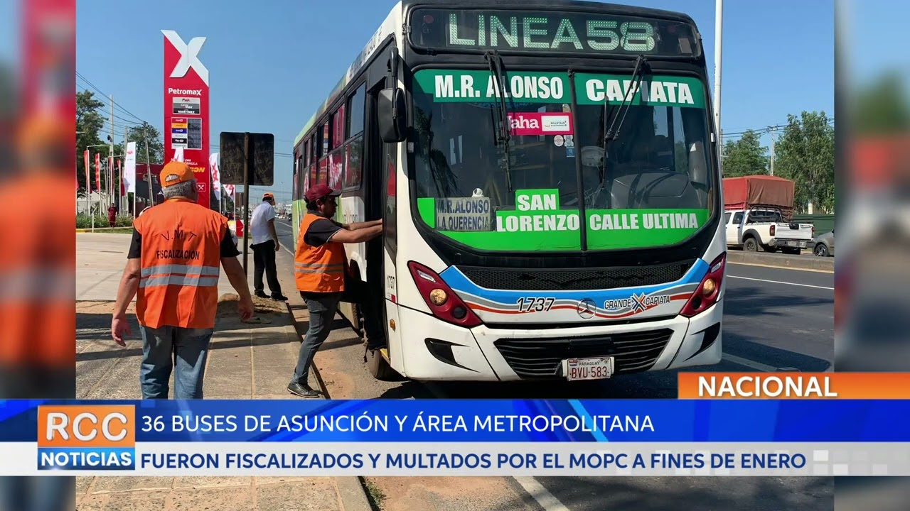 Un total de 36 buses fueron multados tras fiscalización