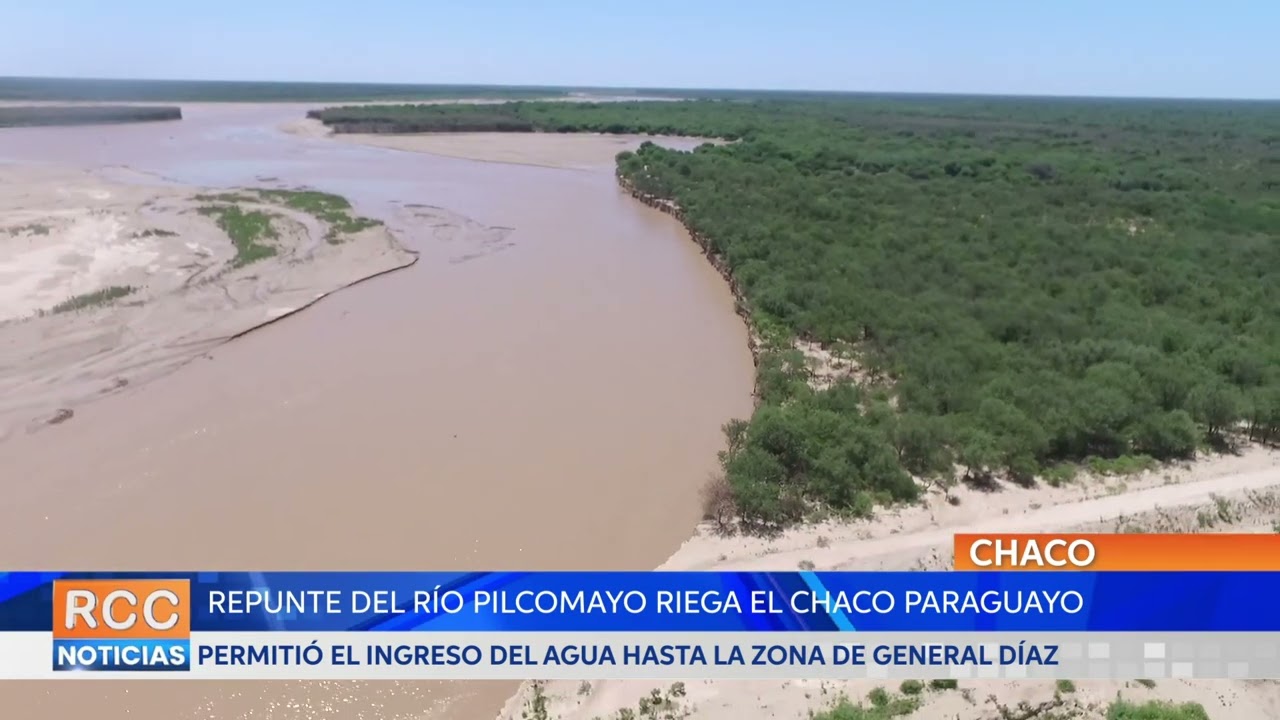 Repunte del río Pilcomayo riega el Chaco paraguayo hasta General Díaz