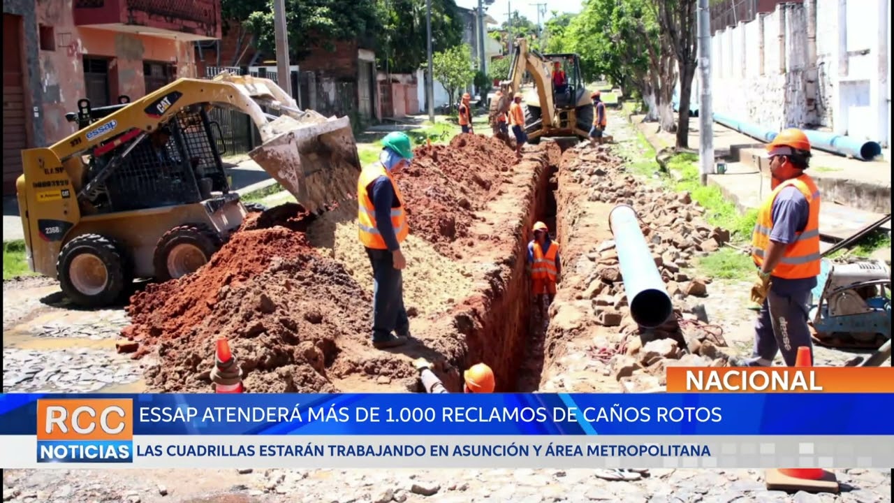 Presidente de la ESSAP señaló que reparan unos 1.000 caños rotos en en Asunción y Área Metropolitana