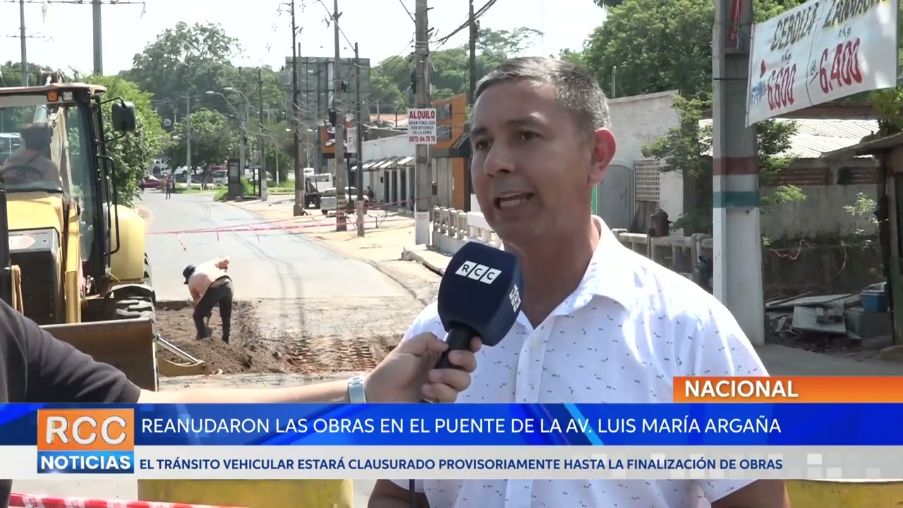Clausura provisoria de la Av. Luis María Argaña por la etapa final de las obras