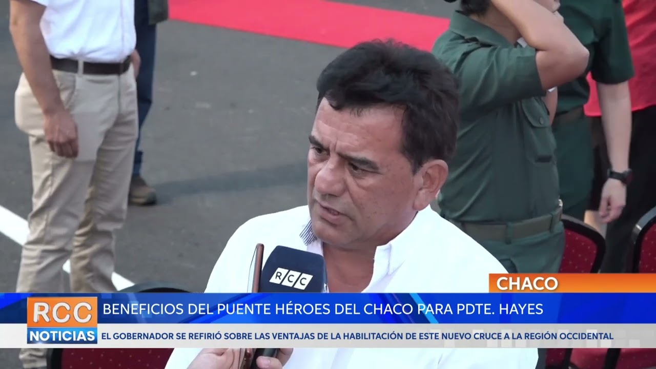 Bernardo Zárate, Gobernador de Pdte. Hayes, participó de la inauguración del Puente Héroes del Chaco