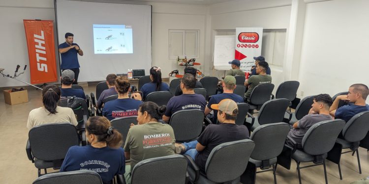 Classic Motos brindó capacitación especializada en el uso y mantenimiento de equipos Stihl para combatir incendios forestales