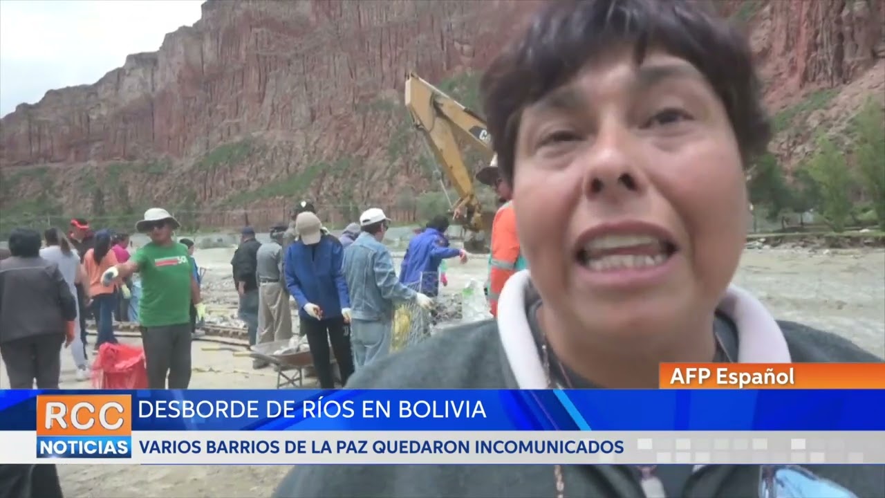 Desborde de ríos en Bolivia deja a decenas de barrios de La Paz incomunicados